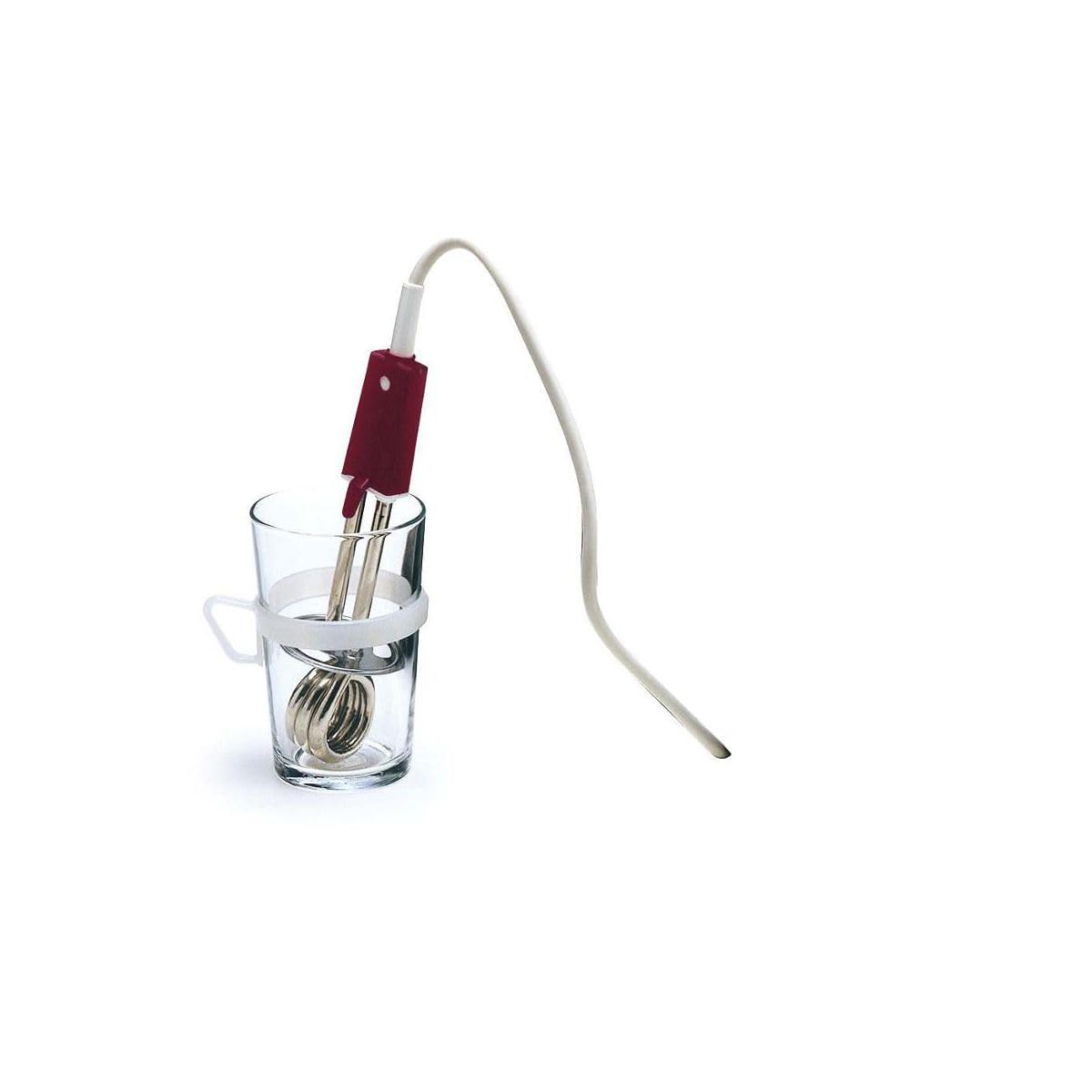  Chavez&Bar Thermoplongeur 350W Inox Rouge et Blanc, Chavez&Bar Chauffe-eau Instantané Compact pour Voyage, Sécurité Sur